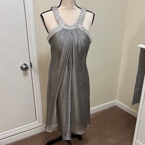 Scarlett Nite Silver Embellished Chemise Dress size 10